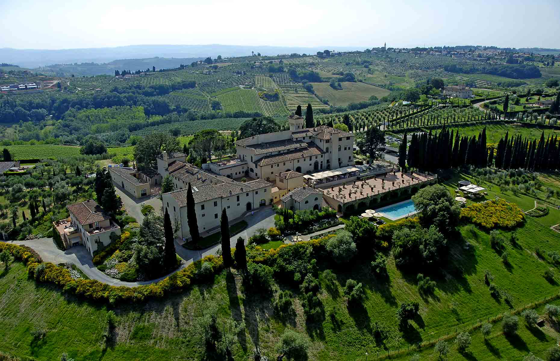 Vue panoramique Castello Del Nero Hotel & Spa -Hôtel Toscane, Italie