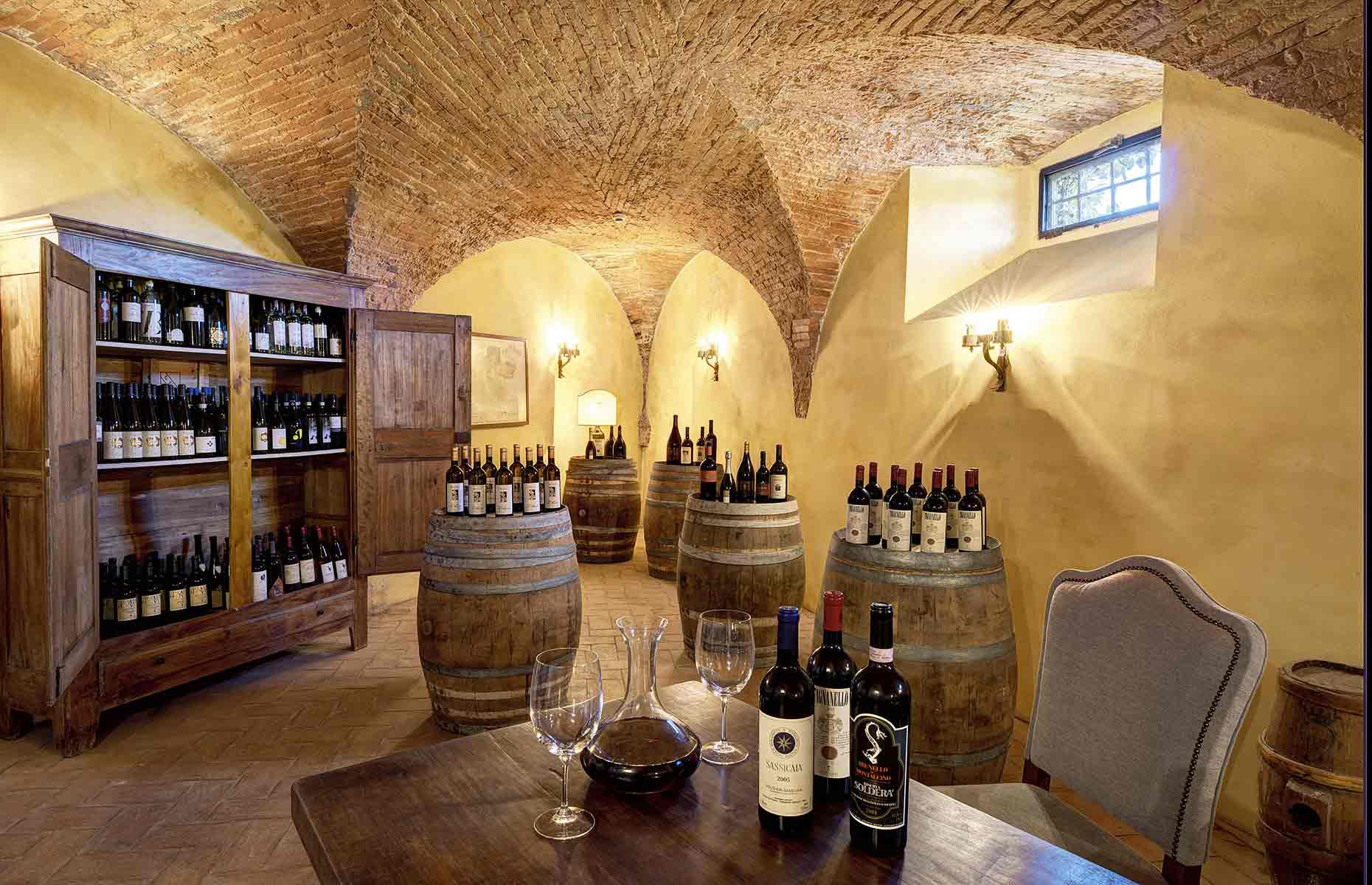 Cave à vins - Villa la Messa, Hôtel de luxe - Florence, Italie