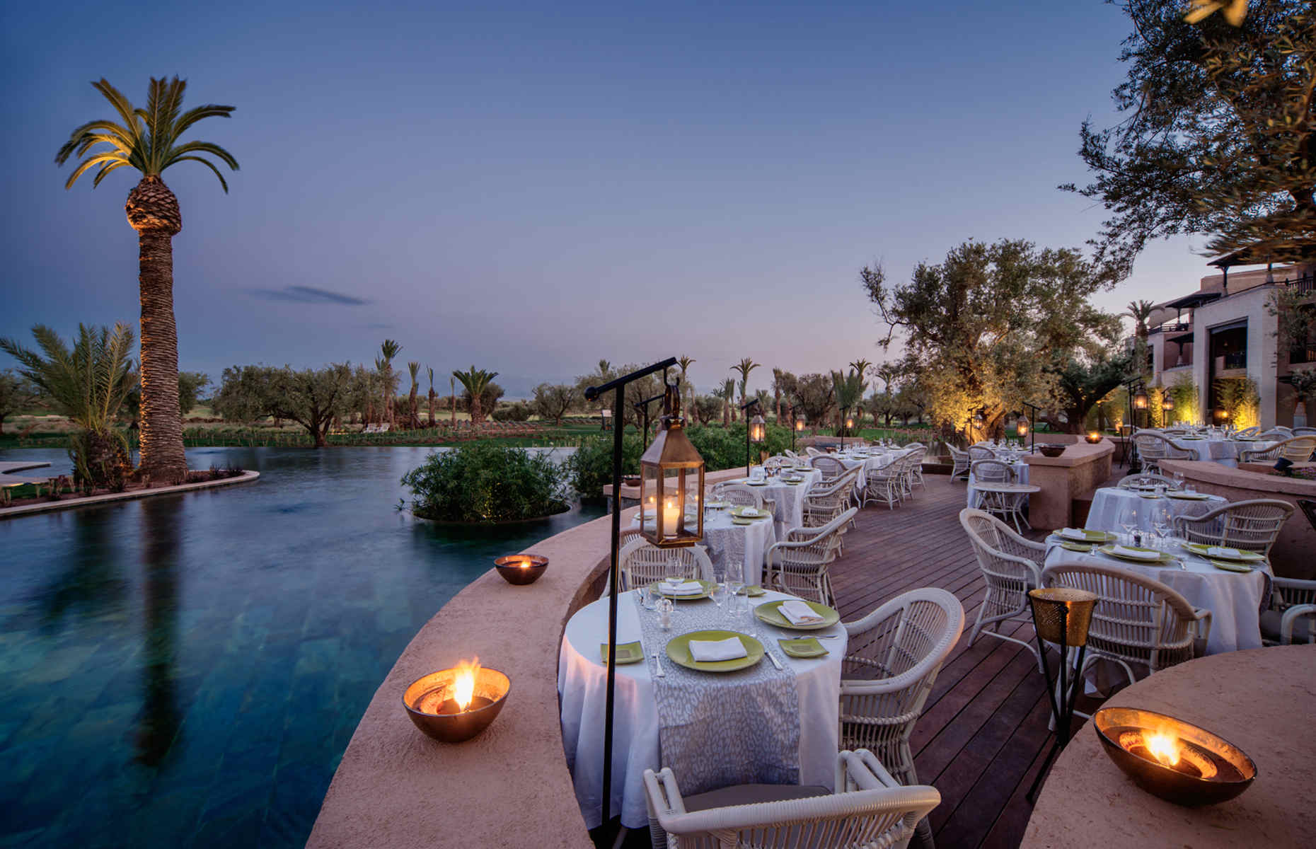 Restaurant L'Olivier Fairmont Royal Palm - Hôtel Marrakech, Maroc