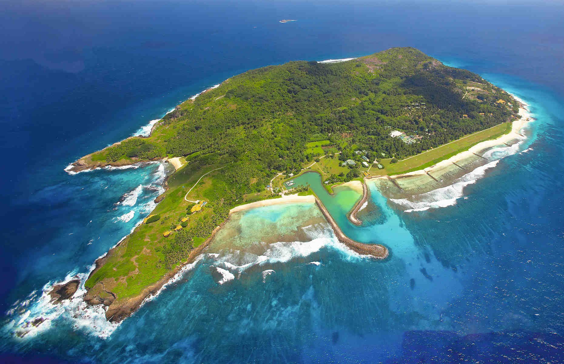 Vue aérienne Fregate Island Private - Hôtel Seychelles