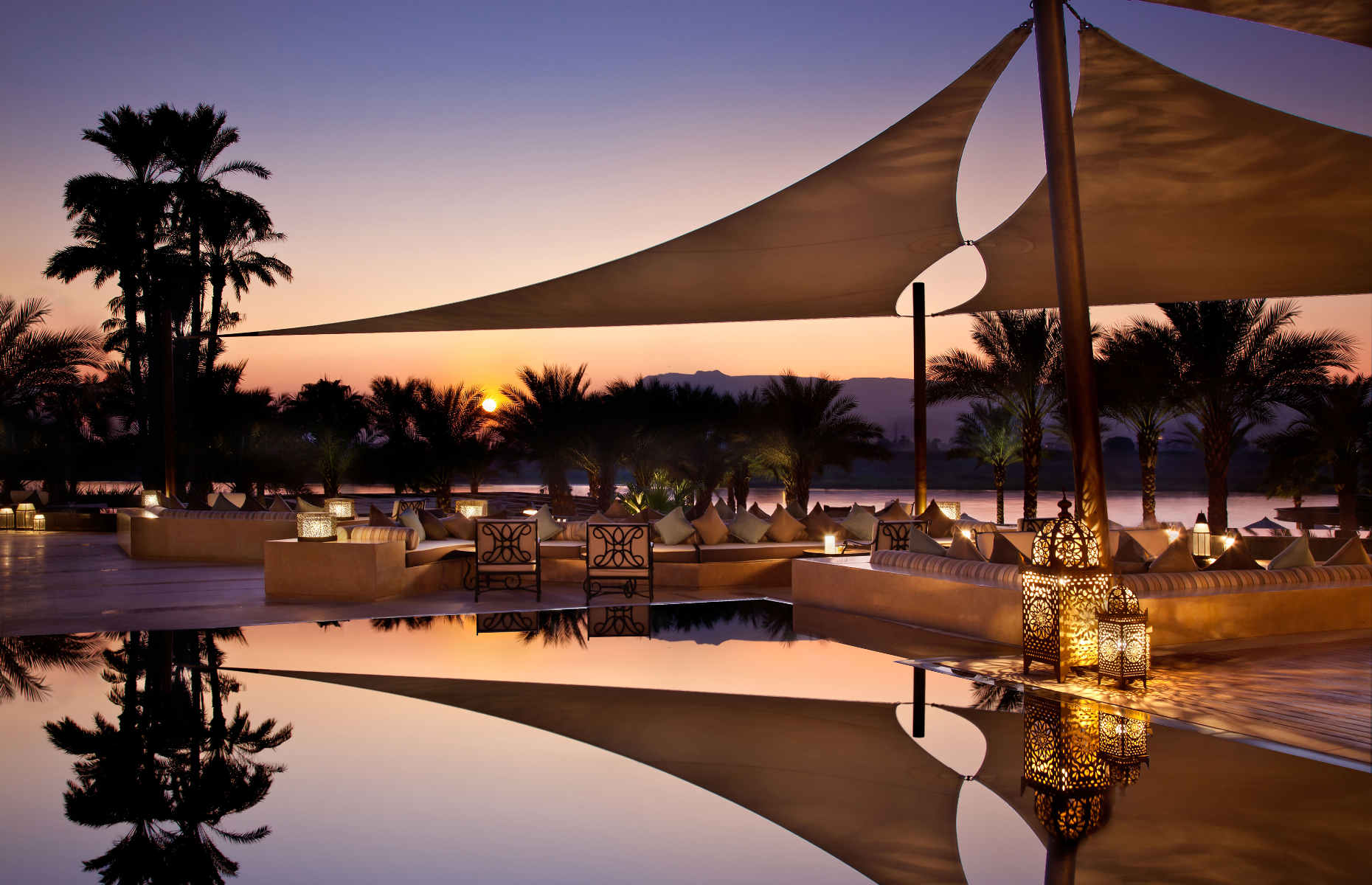 Terrasse Hilton Luxor Resort & Spa - Hôtel Louxor, Egypte