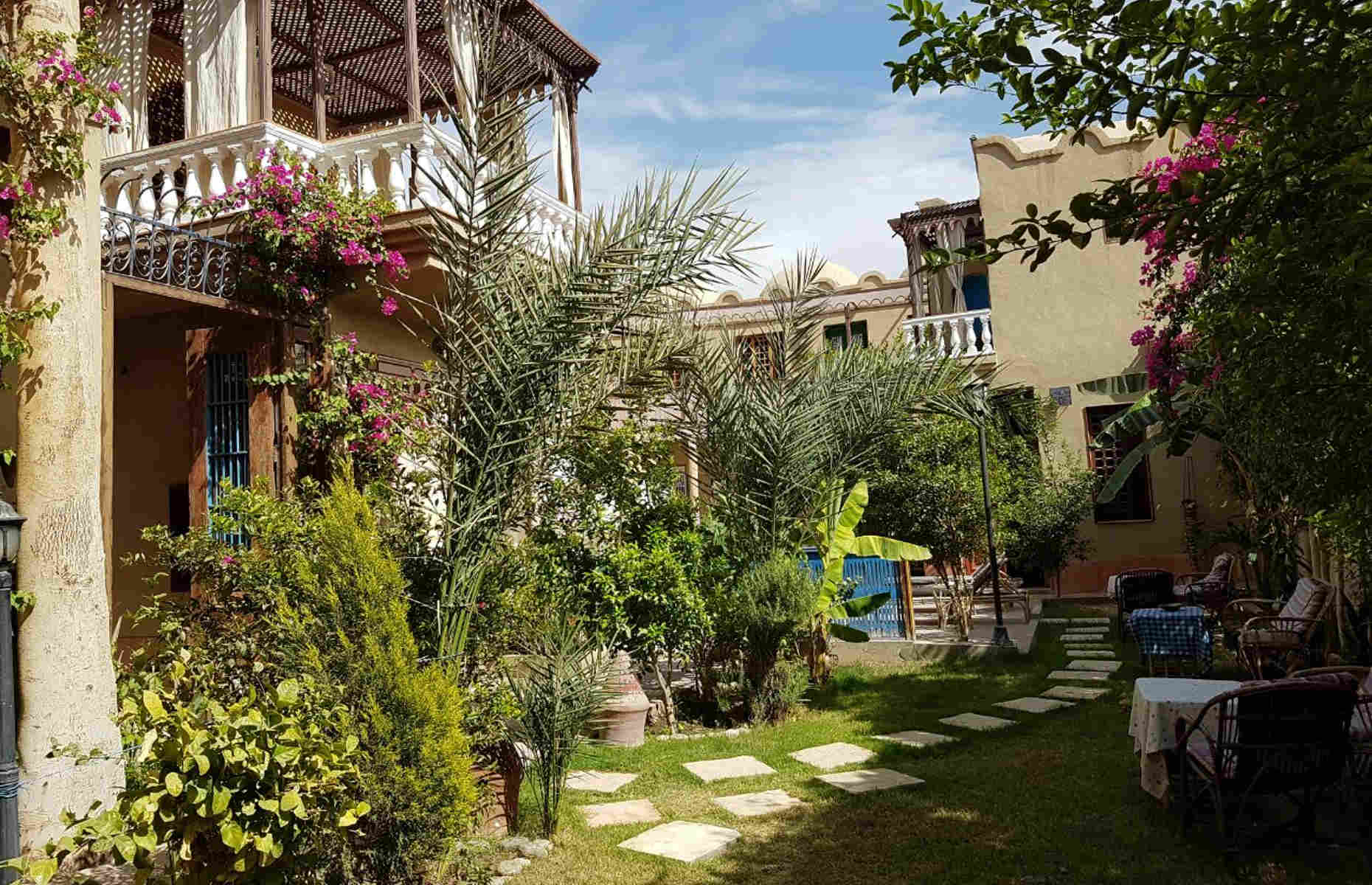 Jardin Villa Nile House - Hôtel Louxor, Egypte