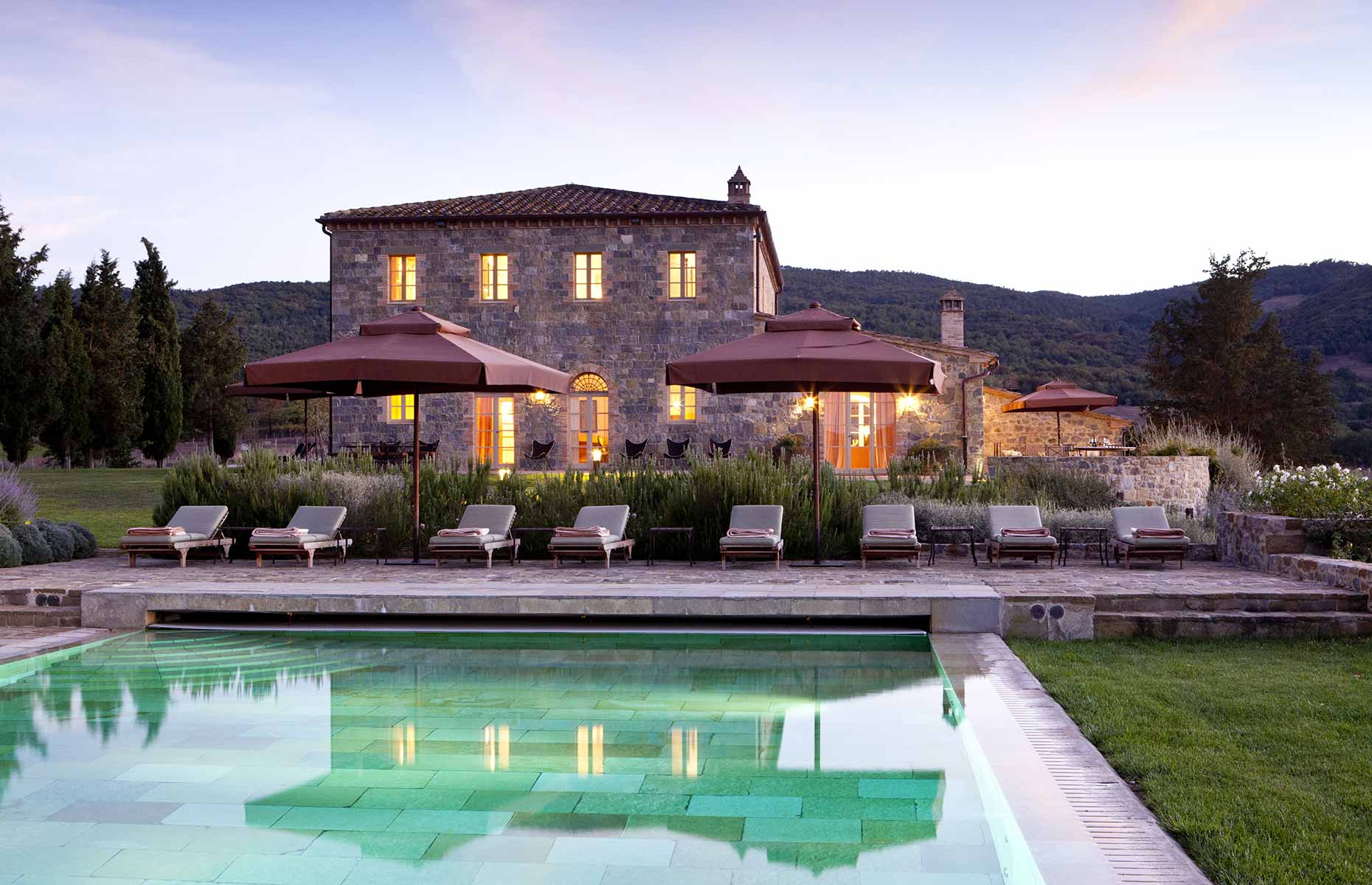 Piscine - Rosewood Castiglion Del Bosco, Hôtel de luxe Toscane, Italie