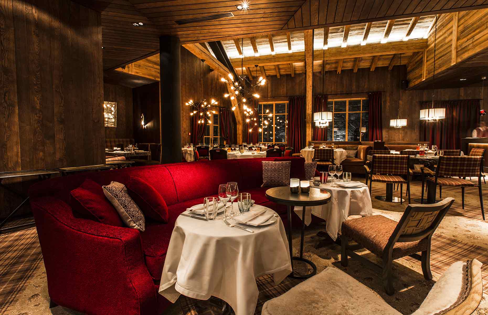 Salle du restaurant / bar, La Mourra - Chalet Val d'Isère, Savoie