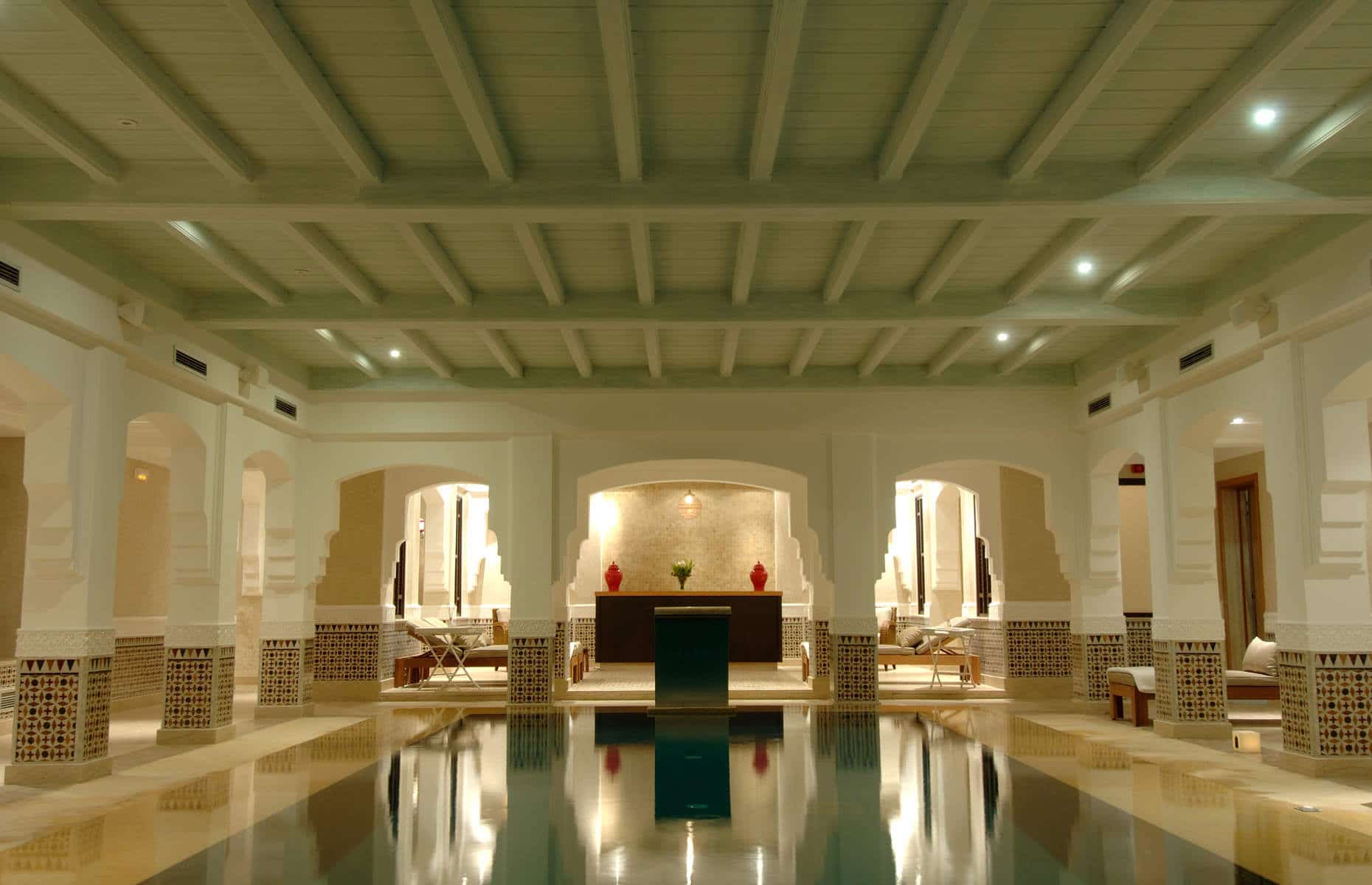 Piscine intérieure Riad Villa Blanche - Hôtel Agadir, Maroc