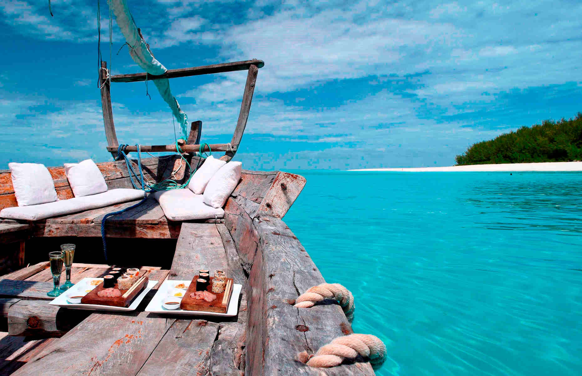 Croisière en dhow AndBeyond Mnemba Island - Séjour Mnemba, archipel de Zanzibar