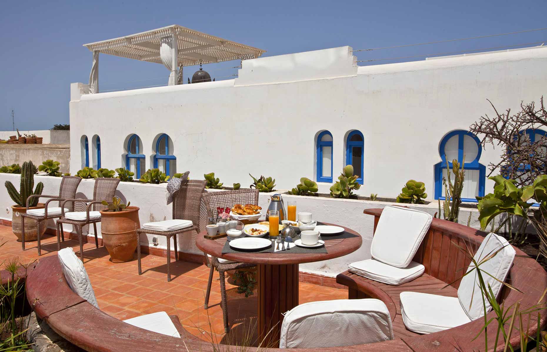 Terrasse hôtel - Séjour Maroc, voyage Essaouira