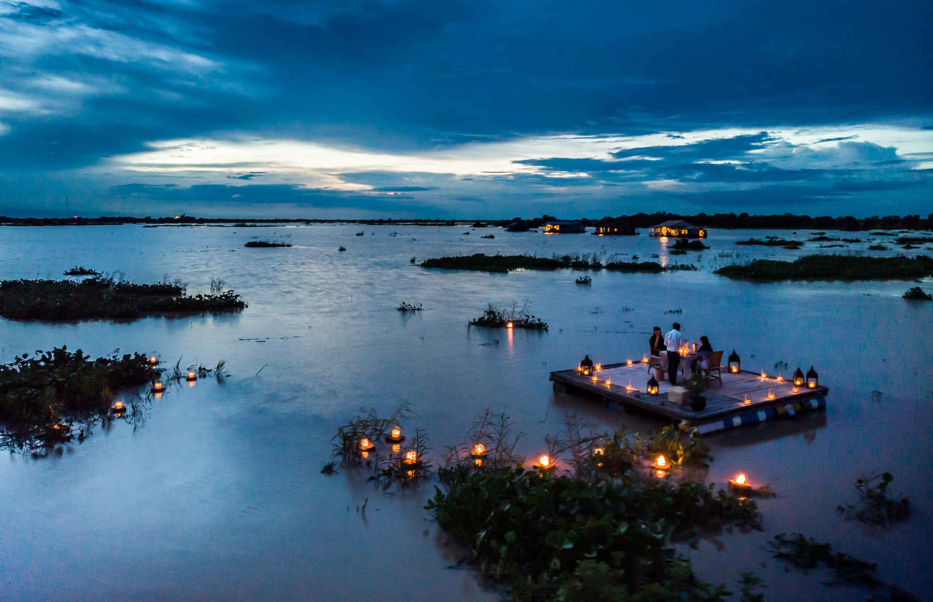 Dîner privé, Tonlé Sap - Voyage Cambodge