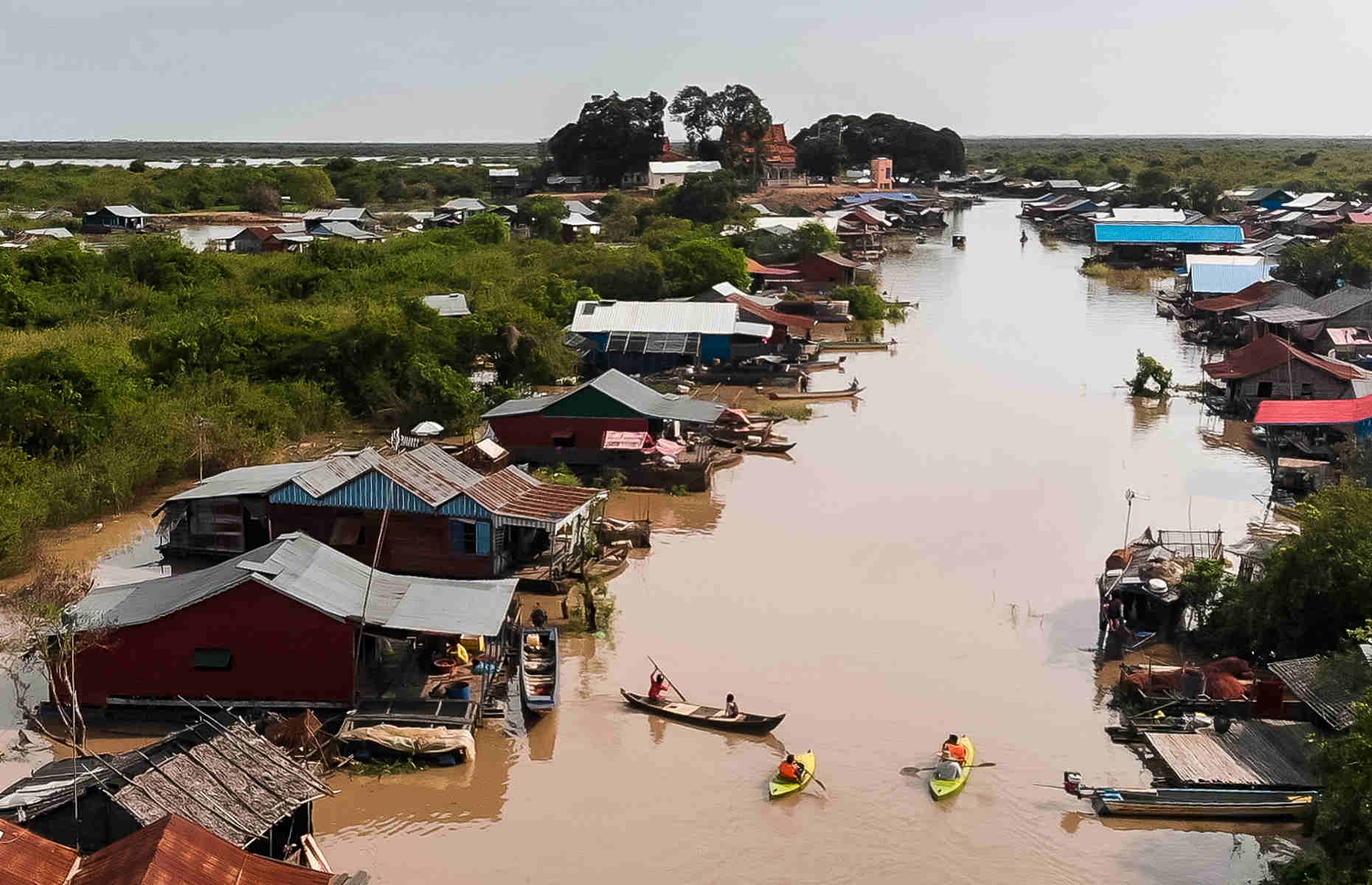 Kayak sur le Tonlé Sap - Voyage Cambodge