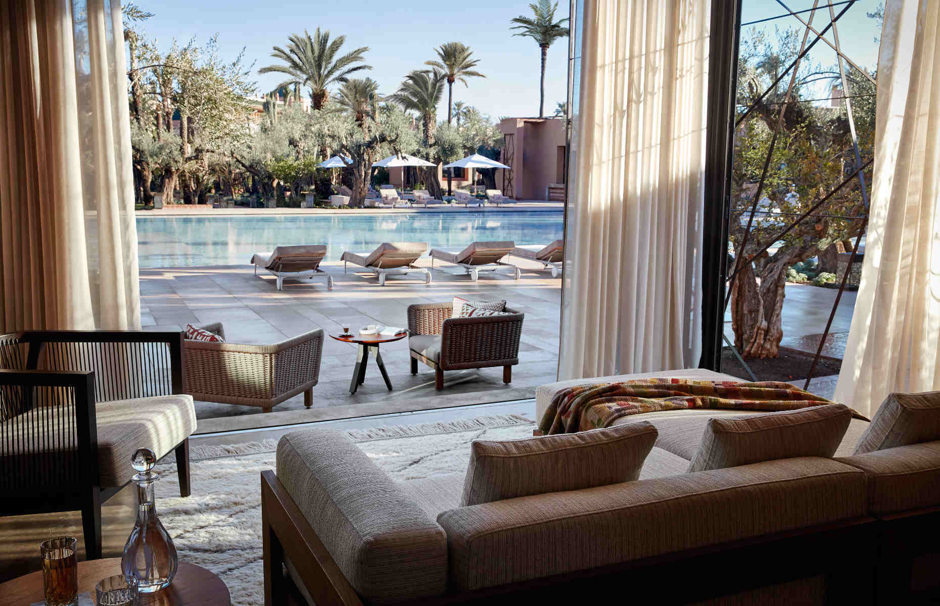 Pavillon piscine Royal Mansour - Hôtel Marrakech, Maroc