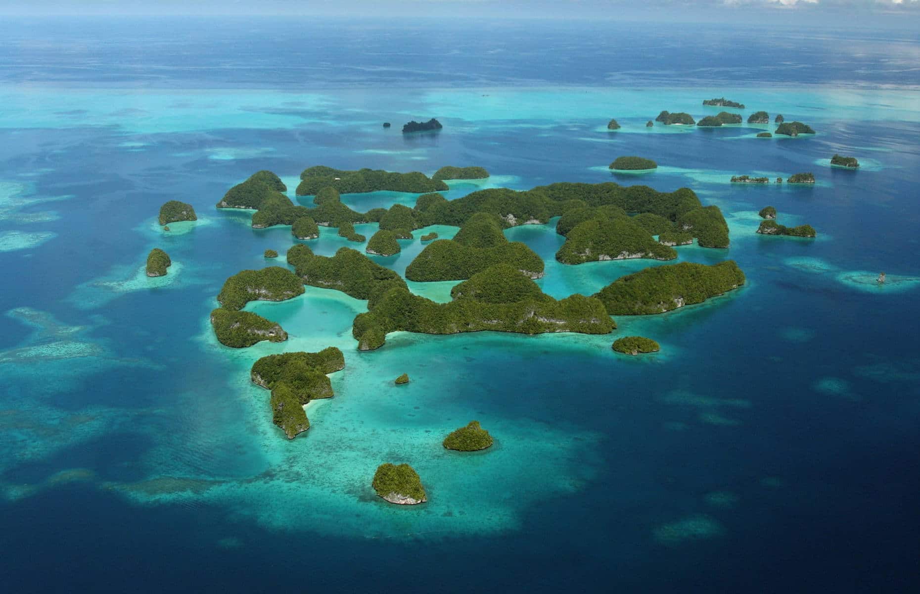 Vue aérienne - Séjour îles Carolines, Voyage Palaos