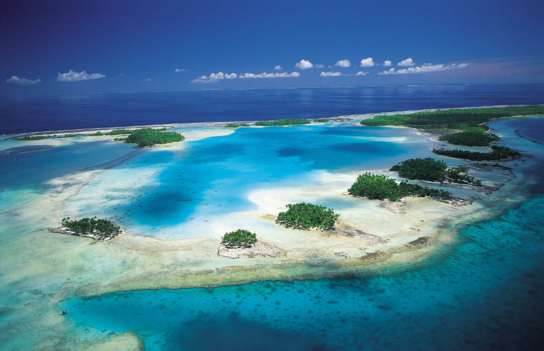 Vue aérienne Rangiroa - Voyage Polynésie