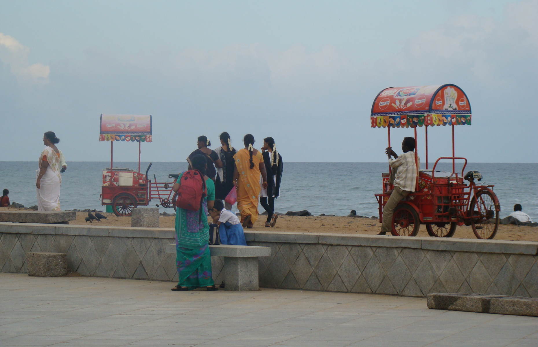 Front de mer Pondichéry - Voyage Tamil Nadu, Inde