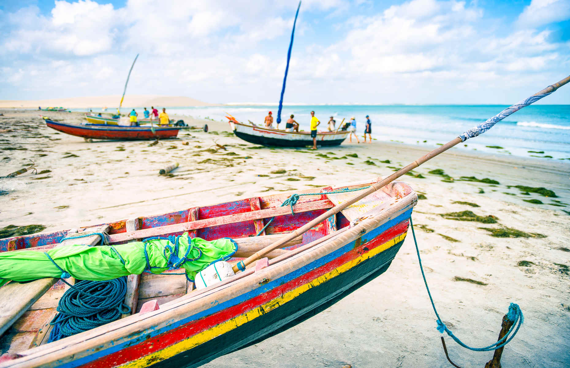 Jericoacoara, bateaux colorés typiques - Voyage Brésil